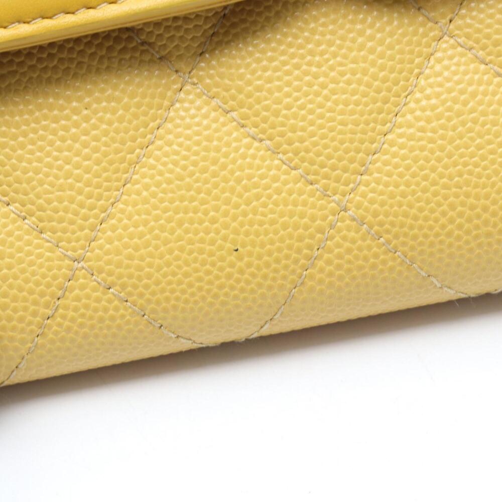 CHANEL Authentic Yellow Caviar Leather Wallet - Picture 8 of 9